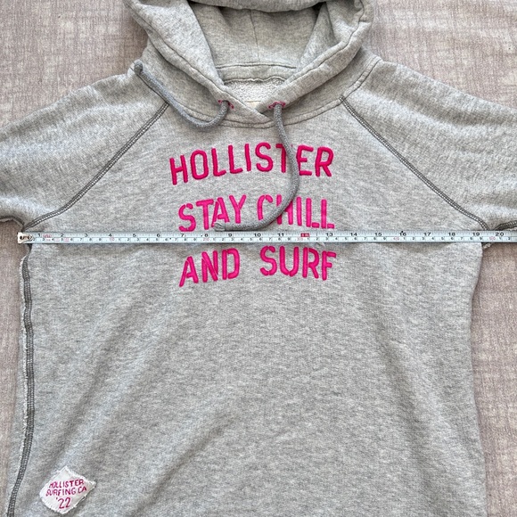 Vintage Hollister Lightweight Grey Hoodie Sweatshirt Size S - Picture 4 of 8